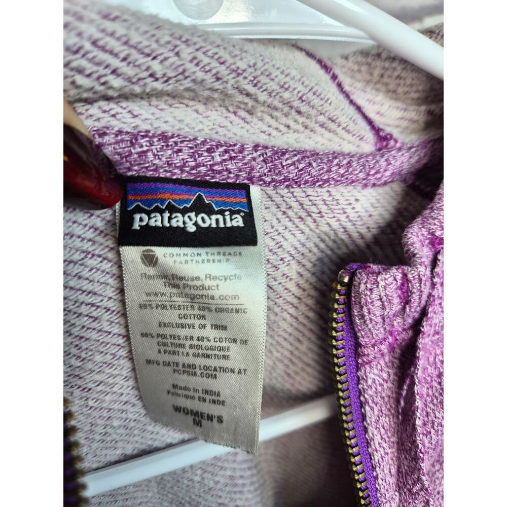 Patagonia Womens M Cloud Stack Full Zip Hoody Heather Purple Fleece 54490 - Picture 4 of 4
